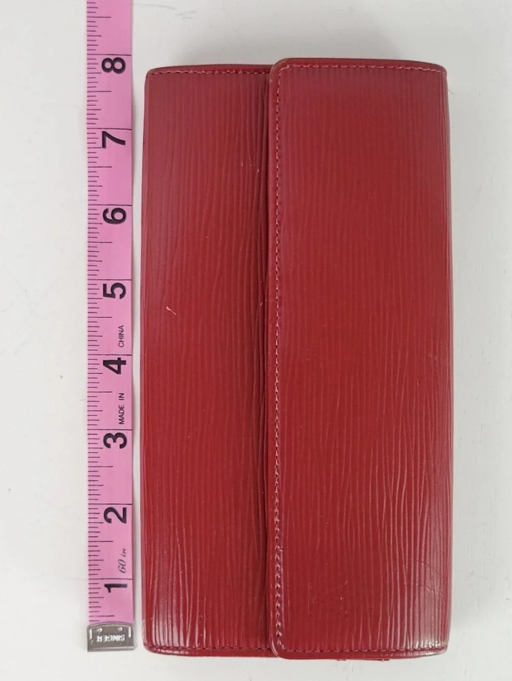 LOUIS VUITTON Red Epi Leather Sarah Wallet
